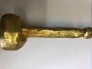 Chandelier en bronze doré signé Pierre CASENOVE. Très bon état. 40 cm de hauteur. Pèse 2.9kg : photo
