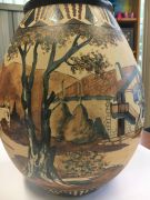 Vase en grès à décor de Pedro GARCIA DE DIEGO (1904 - ). Poterie de Ciboure. Busiforme. : photo